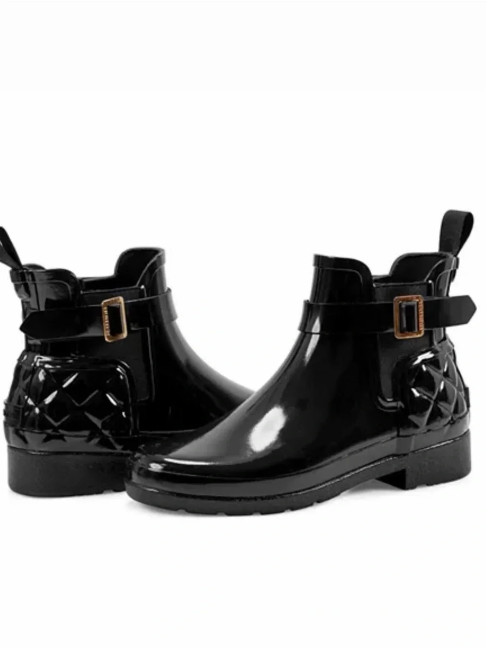 HUNTER - Women’s Refined Quilted Rubber Chelsea Boots